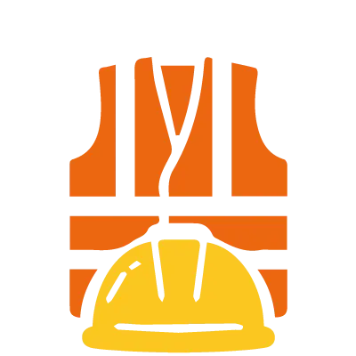 Ícono certificación construcción y electricidad